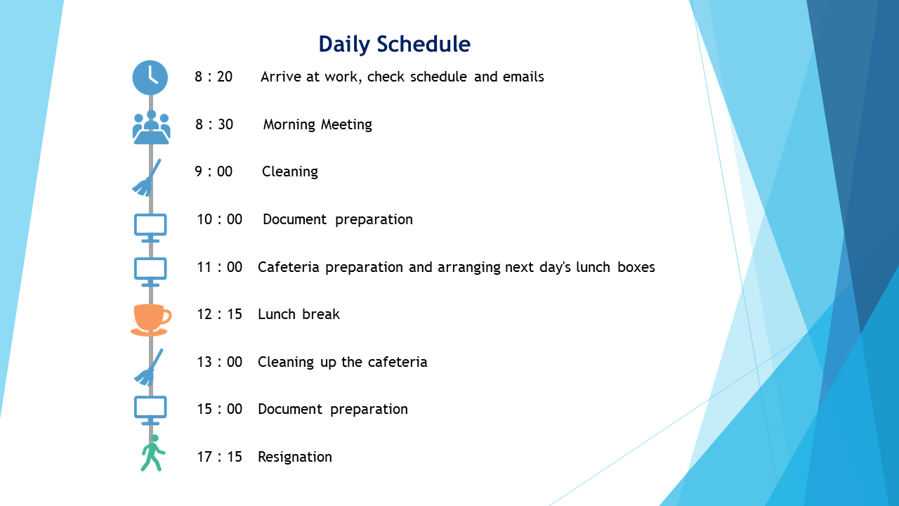 1日のスケジュール